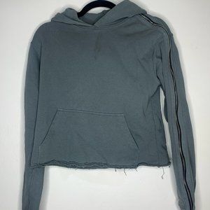 Frayed RtA Cropped Hoodie